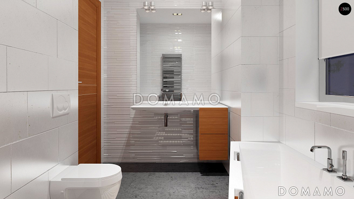 Проект небольшого двухэтажного дома из газобетона с тремя спальнями и балконом