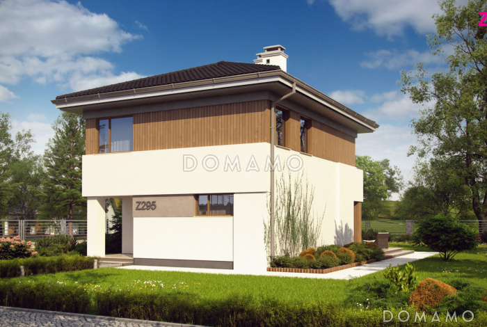 Проект компактного двухэтажного дома из газобетона с тремя спальнями