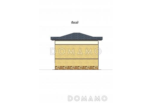 Проект двухэтажного дома с сауной / Фасад 2