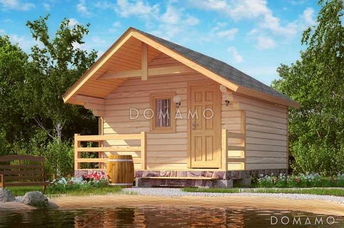 Проект каркасной бани 4х4