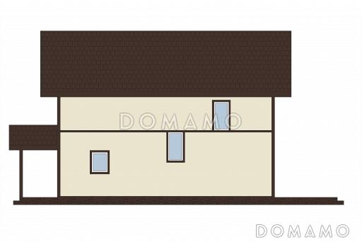 Проект каркасного дома 10х10 с мансардой / Фасад 2