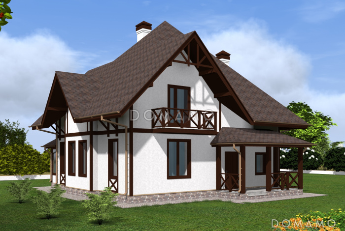 Проект просторного коттеджа в стиле кантри из СИП панелей