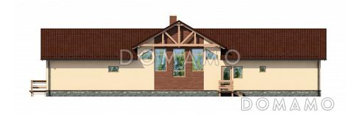 Проект большого усадебного дома с парадной гостиной, тремя спальнями и приватной зоной хозяев / Фасад 1