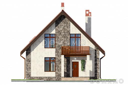 Проект компактного коттеджа из СИП панелей с пятью спальнями / Фасад 3