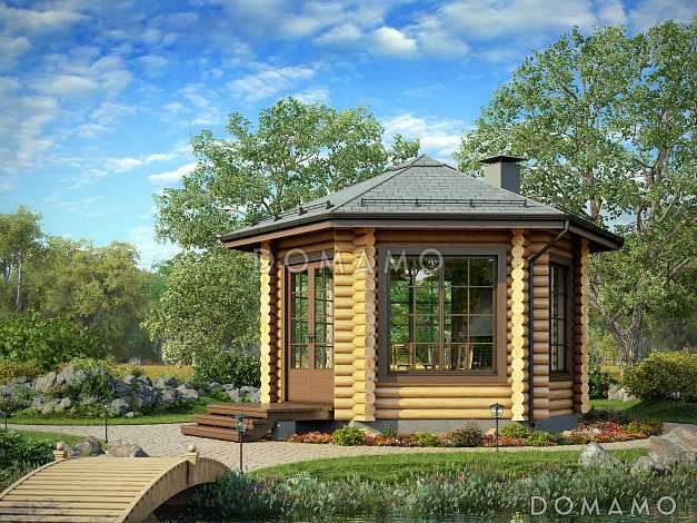 Проект небольшой, деревянной беседки для дачи