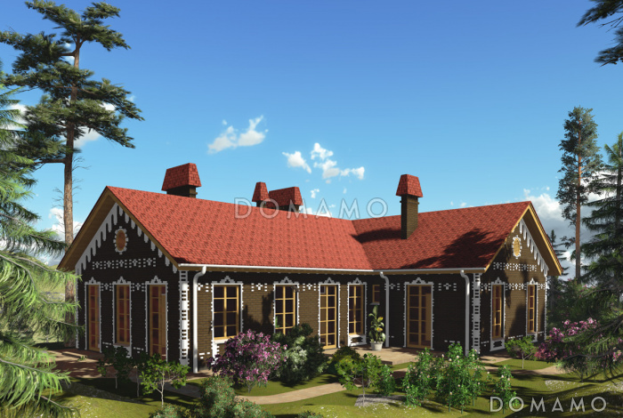 Проект одноэтажного дома с чердачным помещением