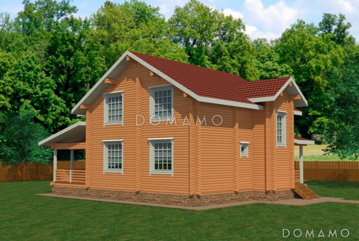 Проект комфортабельного дома с четырьмя просторными спальнями