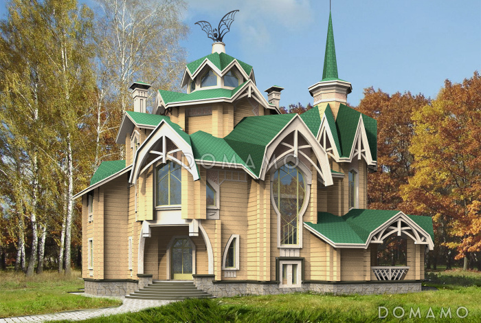 Коттедж с причудливыми башенками