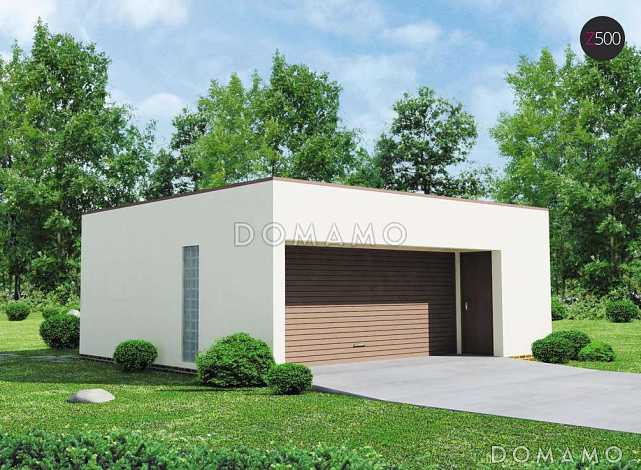 Проект гаража из газобетона для двух авто с дополнительным помещением