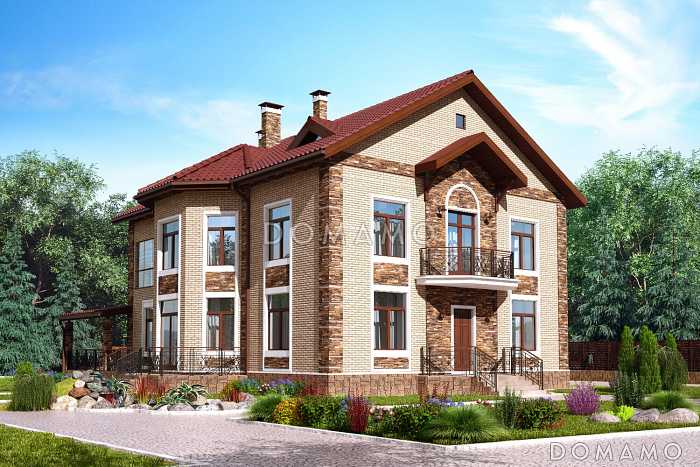 Проект дома из пеноблоков с бильярдной и небольшой сауной