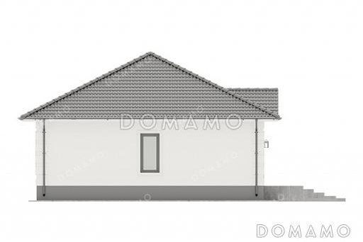 Проект небольшого дома с тремя спальнями и кухней / Фасад 2
