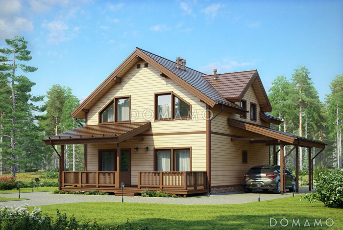 Проект дома в скандинавском стиле с просторной кухней