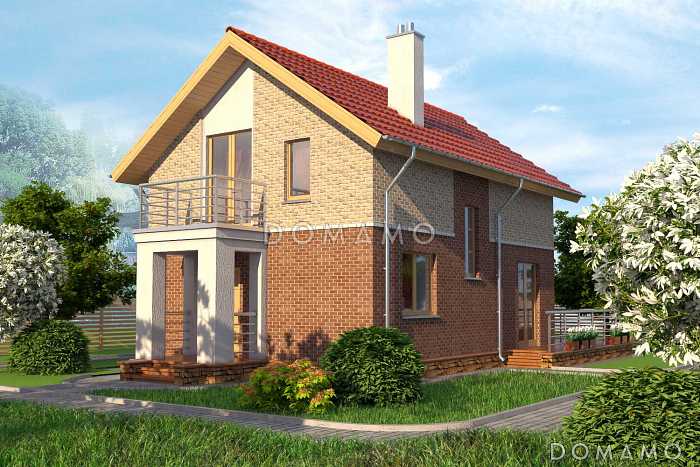 Проект компактного дома с мансардой из СИП панелей