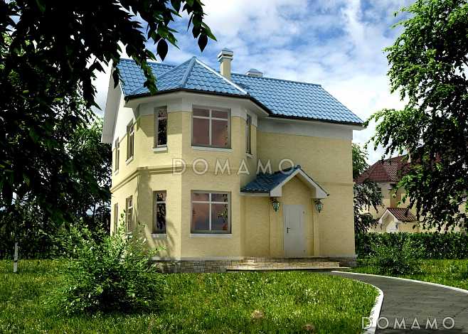 Проект кирпичного дома с выразительной архитектурой