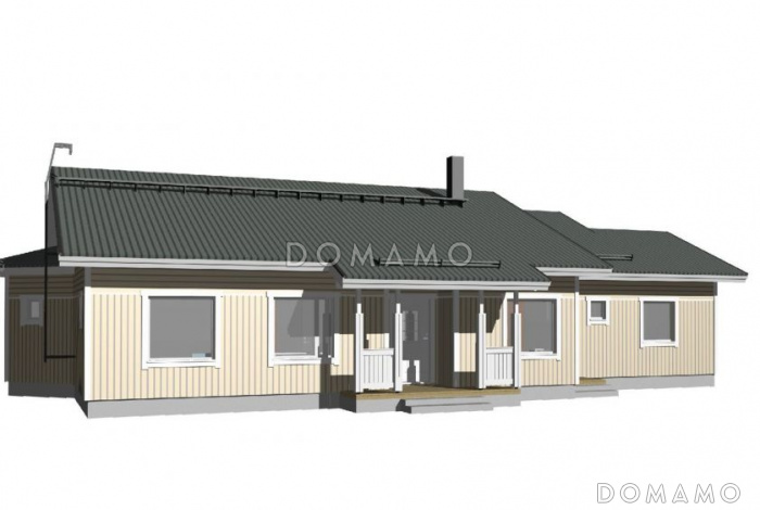 Проект каркасного дома нестандартной формы в плане