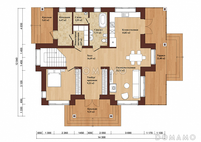 PAVLOVO RESIDENCE 260 / План 1 этажа