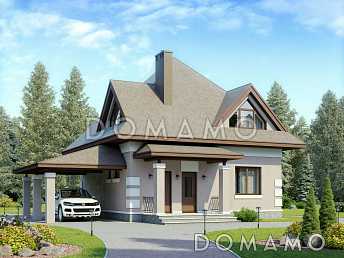 Проект дома из газобетона с мансардой