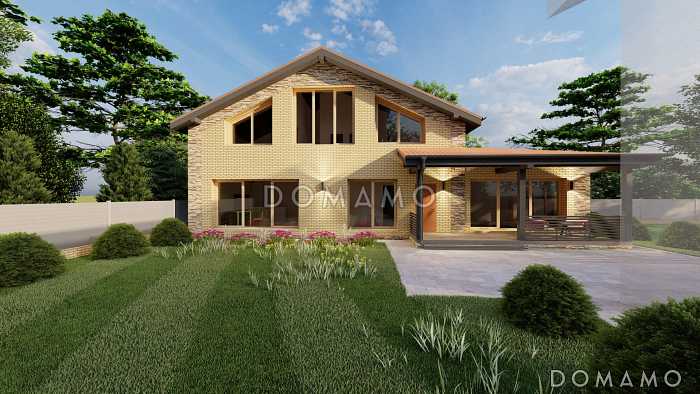 Проект бани с бассейном и двумя комнатами на мансарде