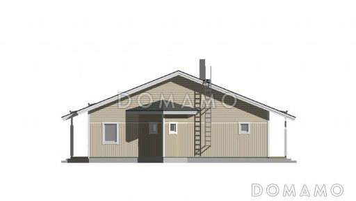 Проект каркасного дома нестандартной формы в плане / Фасад 1