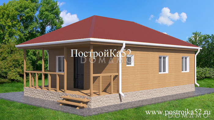 Проект одноэтажного каркасного дома Оринки