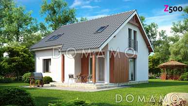 Проект уютного мансардного дома из газобетона с тремя спальнями и кабинетом