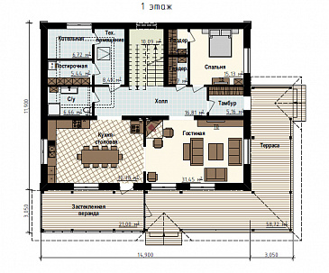Ладога / План 1 этажа