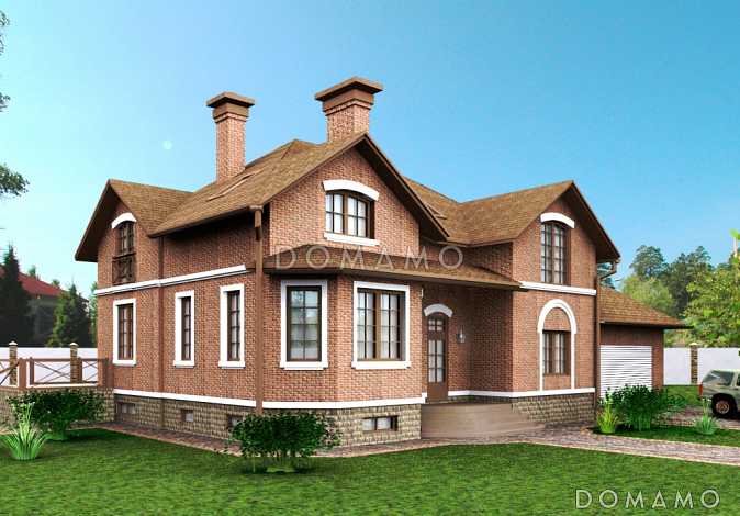 Проект дома с наружными и внутренними лестницами 