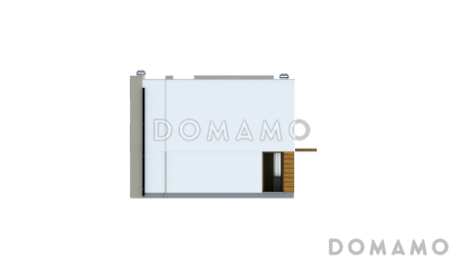 Проект двухэтажного дома из кирпича в стиле кубизм со спальной зоной на втором этаже / Фасад 4
