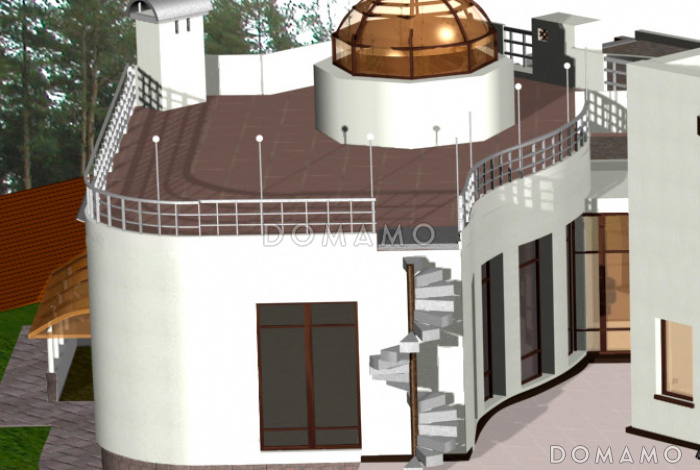 Проект современного бассейна со сложной формой 