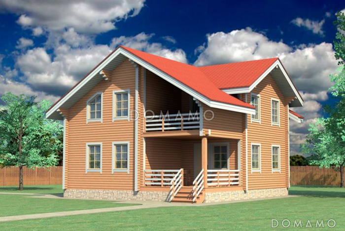 Проект дома из клееного профилированного бруса сечением 180х200 мм