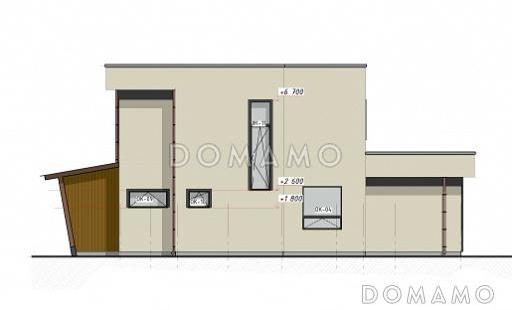 Проект современного кирпичного дома / Фасад 3