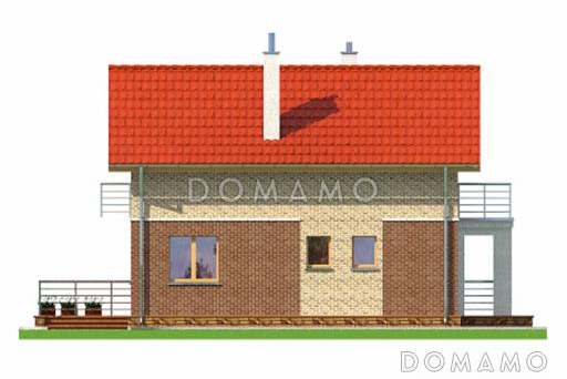 Проект компактного дома с мансардой из СИП панелей / Фасад 2