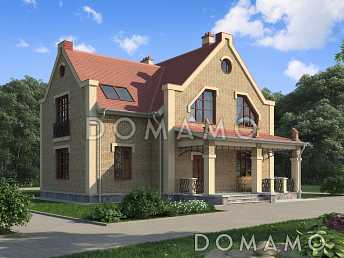 Проект дома из газобетона с просторной верандой