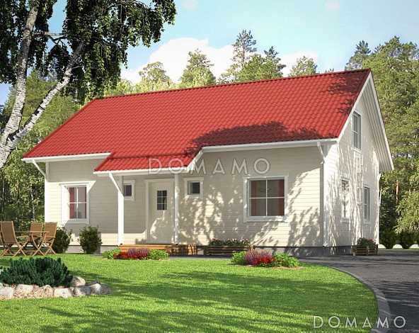 Проект каркасного дома с мансардой и четырьмя спальнями