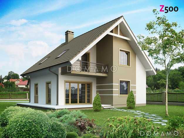 Проект загородного дома современного дизайна из газобетона с тремя спальнями