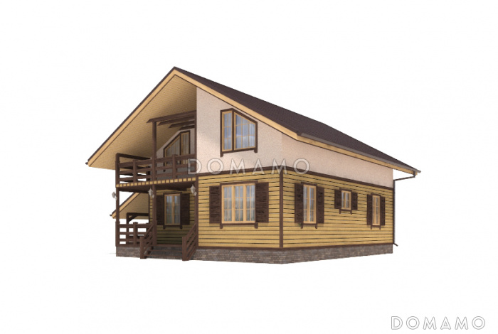 Проект дома с одной комнатой на первом этаже