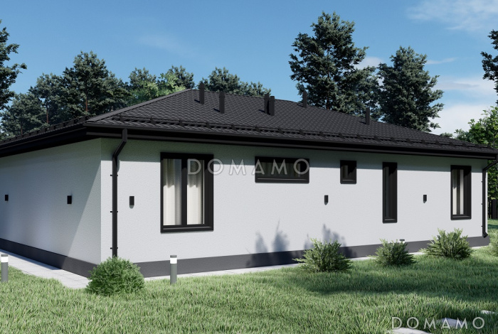 Проект одноэтажного дома с террасой S-119