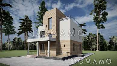 Проект двухэтажного дома с эксплуатируемой кровлей, 4 спальнями, кухней-гостиной и местами для хранения