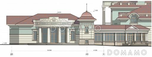 Проект бассейна с тренажерным залом / Фасад 4
