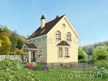 Проект лаконичного полутораэтажного коттеджа из кирпича