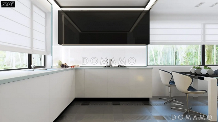 Проект компактного кирпичного дома с 3 спальнями, просторной гостиной и открытой террасой