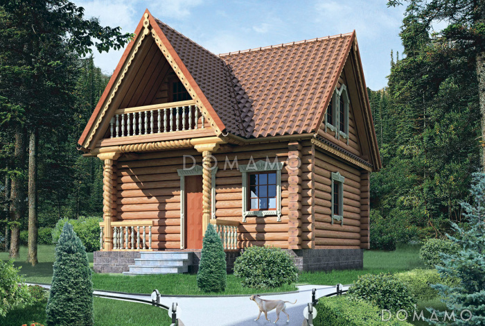 Проект бани с мансардой и подвалом