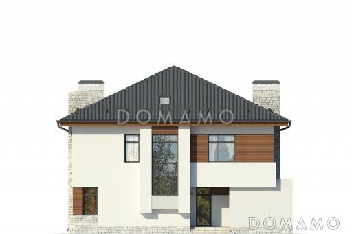 Проект загородного дома из СИП панелей в стиле финского минимализма / Фасад 3